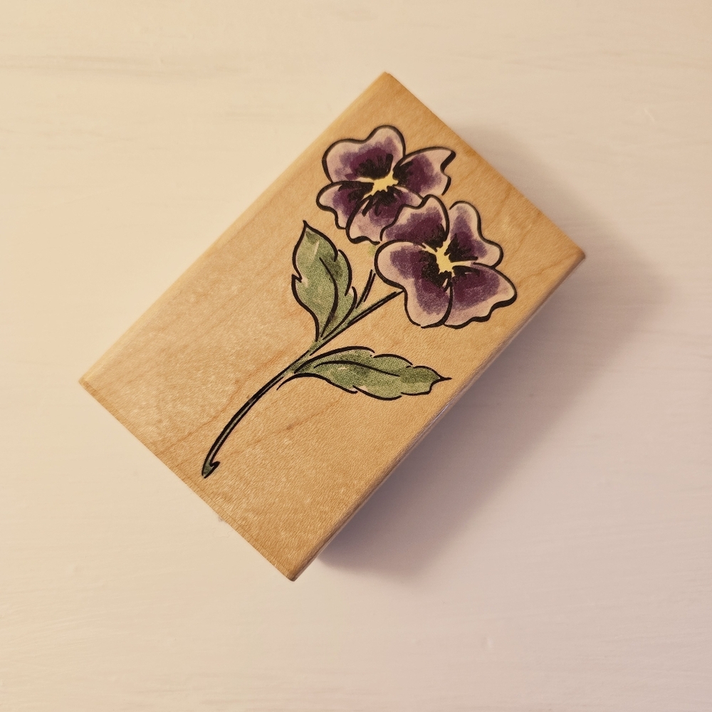 Penny Black Pansy Sprig Scrapbooking Stamp